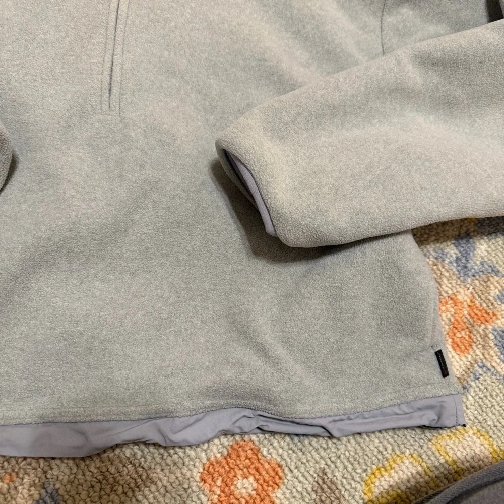 Aritzia Golden Polartec® 200 1/4 Zip Sweater Heather Chrome Gray - Picture 6 of 9